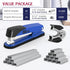 Metal Stapler Heavy Duty 50 Sheet Capacity with 1750 Staples and Staple Remover, Blue Stapler Full Strip Staplers for Desk, No Jam, Non-slip Offic...