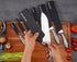 WELLSTAR Knife Edge Guards Set, 8 Piece Universal Blade Covers, BPA Free ABS Protective Blade Sheaths, Non-Scratch Felt Lining Kitchen Knives Cove...
