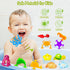 Baby Bath Toys for Kids Ages 1-3, 9 Pcs Sensory Suction Cup Toys+4 Pcs Light Up Floating Ocean Animal Bathtub Toy Set for Babies 6-12 Months, Todd...