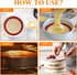 Round Silicone Baking Mats Set of 2-Silicone Mat for 8 Inch Pizza Cake Pan Air Fryer,Non-Stick Reusable Heat Resistant Baking Sheets for Bread Coo...