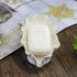 Soap Dish Ceramic White Lotus Leaf Shape Soap Holder Self Draining Soap Dish Waterfall Slot Sponge Holder Bathroom Accessories for Bathroom, Kitch...