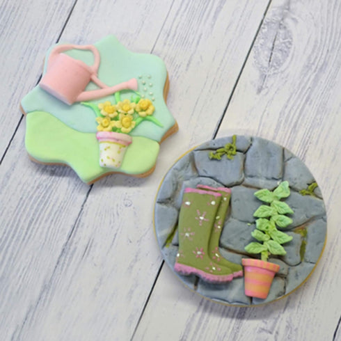 2 Pieces Rock Texture Silicone Lace Mold, Food Grade Cake Molds, Candy, Icing, Biscuit Decor, Chocolate,Polymer Clay Fondant Snow Cake Decorating ...
