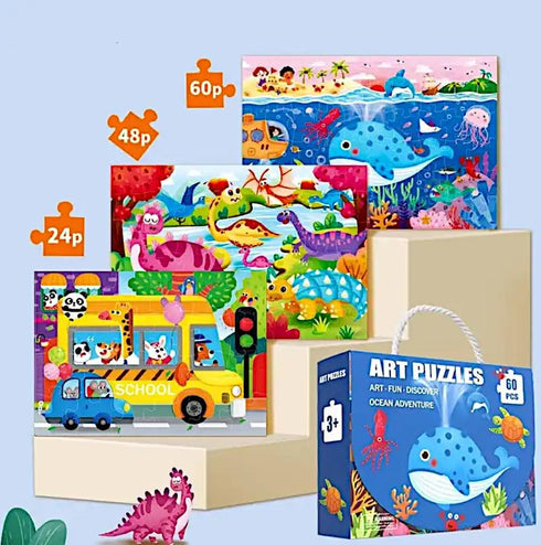 Jigsaw Puzzles for Kids Ages 4-8, 60 Pieces, Educational Learning Toy, for Boys & Girls (Space Adventure)...