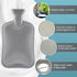 2L Hot Water Bottle Rubber, Hot Compress and Cold Therapy for Headaches Cramps Muscles Pain Relief Injuries, Hot Water Bag for Bed...