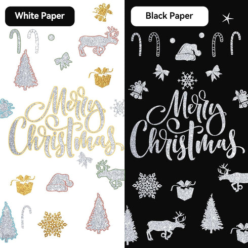 Double Line Outline Pens, 12 Colors Self-outline Metallic Markers, Shimmer Glitter Pens Set for Christmas Card Writing, Birthday Greeting, DIY Art...