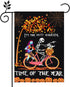 Halloween Garden Flag?12x18 Inch Double-sided Horror Pumpkin Ghost Cycling Pattern House Flag for Outdoor Yard Home Decoration...