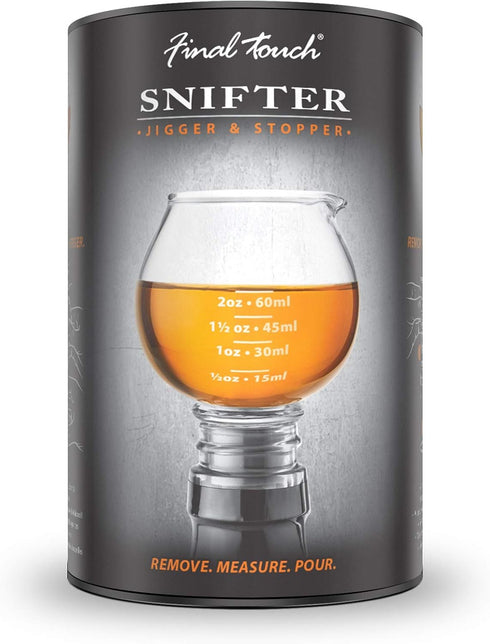 Final Touch Bottle-Top Snifter Jigger Stopper (FTA7041)...
