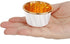 GOLDEN APPLE Aluminum Foil Paper Mini Cake Baking Cups, 100 pcs, Muffin Cupcake Baking Mold Cup Liners, Small White with Gold Design, Disposable, ...