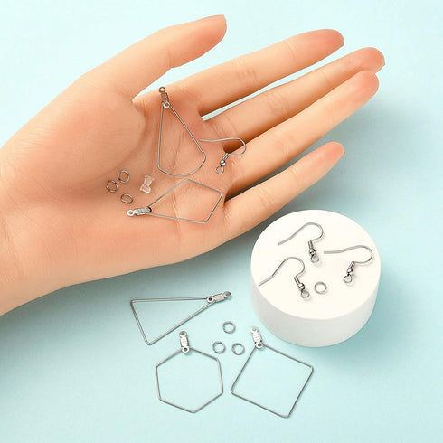 36PCS Beading Earring Hoop Stainless Steel Earring Hoop Bulk Fish Hooks Earrings DIY Earrings Supplies Kit for Jewelry Making…...