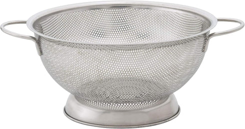 HIC Kitchen Perforated Colander with Handles, 18/8 Stainless Steel, 10 Inches...