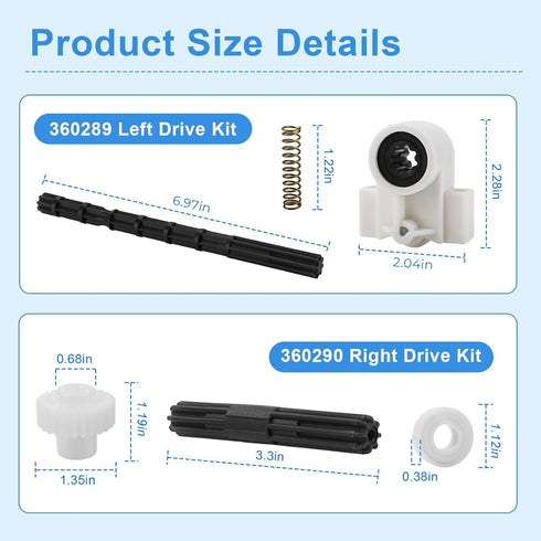 ???????? ?????????????? Pool Cleaner Replacement Parts,360289 Left Drive 360290 Right Drive Kit, for Pentair Rebel Kreepy Krauly Warrior Automatic...
