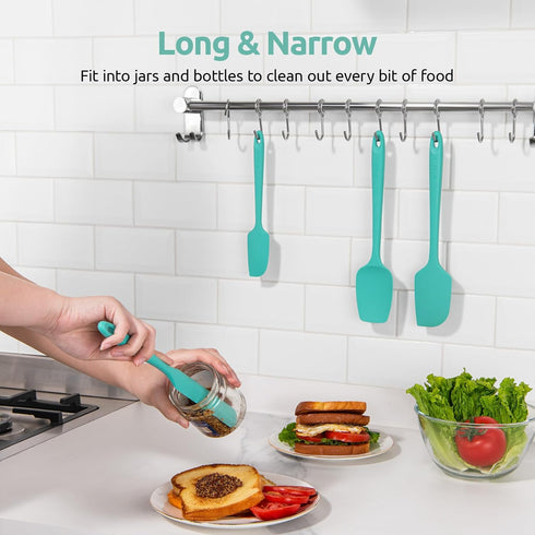 High Heat Resistant Silicone Spatulas: U-Taste 480ºF Hot Proof Food Grade Flexible Silicon Baking Scraper, Food Grade Rubber Kitchen Cooking Mixin...