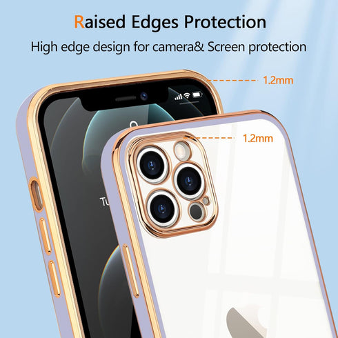 Case Compatible with iPhone 12 Pro Case Crystal Clear Transparent Design Back Bumper Shockproof Slim Fit Soft TPU Silicone Protective Phone Case C...