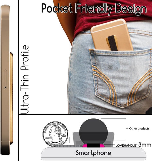 LOVEHANDLE Universal Grip for Smartphone and Mini Tablet, Island Day Dream Design Elastic Strap with Purple Base...
