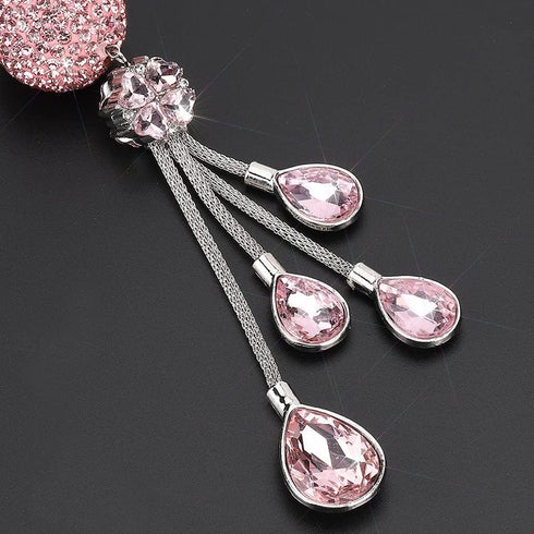 OTOSTAR Bling Crystal Ball and Drops Car Hanging Accessories, Car Rear View Mirror Pendant Charms Interior Sun Catcher Ornament, Bling Car Accesso...