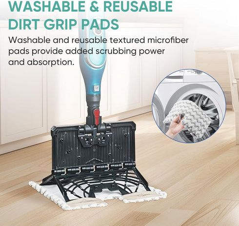 2 Pack Genius Steam Mop Pads Compatible with Shark Genius Hard Floor Cleaning System Pocket Steam Mop S5003D,S6002,S5004Q & Lift-Away Pro Steam Po...