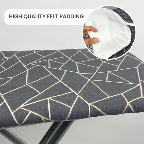 Ironing Board and Cover Drawstring Tightening with Thick Felt Padding Scorch Resistant Easy Fit Heavy Reflective Duty Adjustable 3 Layer Standart ...