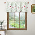 VOGOL White Valances for Small Windows Flowers Embroidered Window Valances for Kitchen Living Room, Rod Pocket, 52 x 18 Inches, Red Flowers, One P...