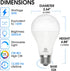 E ENERGETIC LIGHTING 4 Pack Dimmable A21 LED Bulb, 150 Watt Equivalent, Daylight 5000K, 2600LM Super Bright Light Bulbs, E26 Standard Base, Damp R...