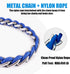 Chew Proof Metal Leash Chain Dog Leash for Medium Large Dogs, Chain Link Dog Leash Anti Chew 4FT Strong Anti Bite Dog Leash Comfortable Soft Padde...