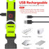 LED Dog Collar, Light Up Dog Collar Adjustable USB Rechargeable Super Bright Safety Light Glowing Collars for Dogs(Medium,Green)...