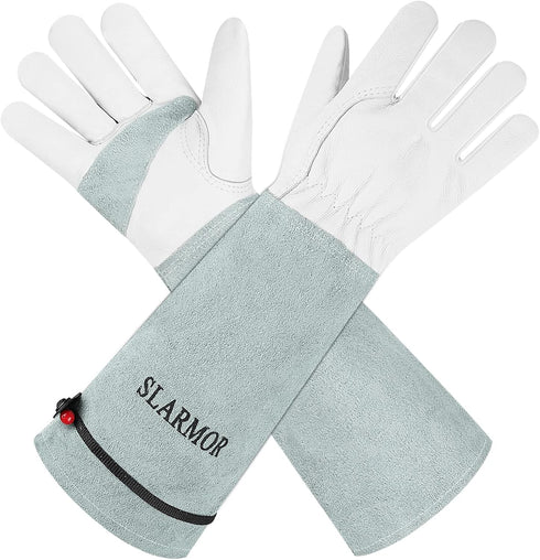 Long-Gardening-Gloves Women/Men-Thorn proof Rose Pruning Heavy Duty Gauntlet-L...