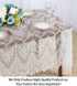 ShinyBeauty Lace Party Tablecloth Rustic Floral Fabric Rectangle Lace Table Cloth Baby Tablecloth Tea Party Tablecloth Fabric Table Cover (1, Whit...
