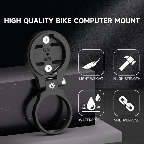 Bike Stem Top Cap Mount Adjustable - Out Front Combo Computer Mount Compatible with Wahoo Elemnt Garmin Edge Bryton Rider Stages Dash Hammerhead K...