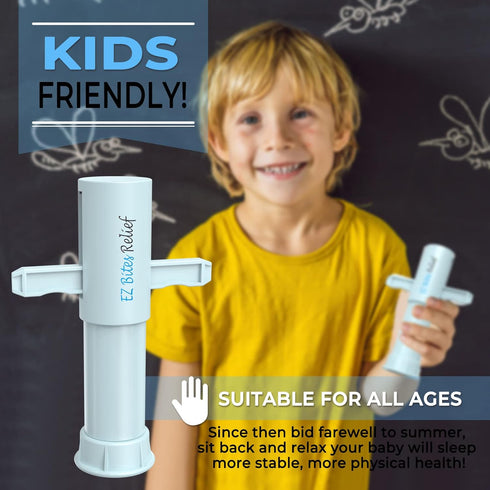 YARKOR Bug Bite Suction Tool Blue, Kid Friendly Venom Extractor Itch Relief, Natural Reduce Itch & Swell, Bite & Sting First Aid for Outdoor Hikin...