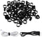 200 Pieces 0.5 Inch Small Elastic Silicone Rubber Bands Black Strong Rubberbands Heavy Round Siliconebands for Wire Cord Cable Wrapping, Bundle...