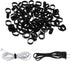 200 Pieces 0.5 Inch Small Elastic Silicone Rubber Bands Black Strong Rubberbands Heavy Round Siliconebands for Wire Cord Cable Wrapping, Bundle...