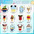 12PCS Summer Mouse Cruise Door Magnets Stickers Fridge Refrigerator,Cute Ice Cream Magnet Car Door Fridge Magnet Sticker Whiteboards for Holiday K...