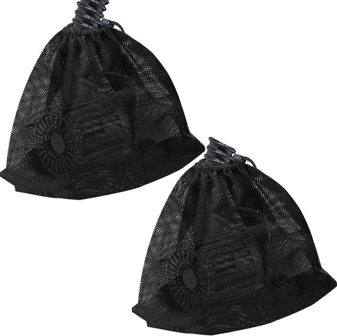 2 Pcs 12.2" x 15.9" Pump Barrier Bag, Pond Pump Filter Bag, Black Media Bag Large Pump Mesh Bag for Outdoor Water Ponds Filters (2Pcs-12.2"x 15.9"...