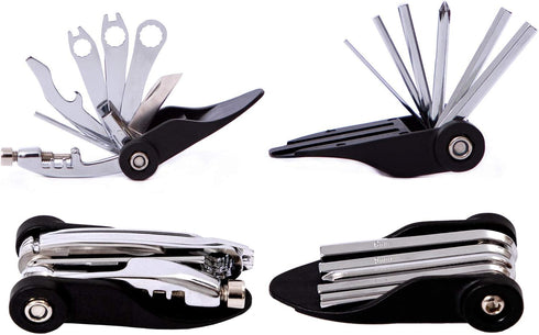 YBEKI NAMUCUO Bike Repair Tool Kits - Bicycle Tool Set with Saddle Bag and Bicycle multi-tool Chain Tool (black Tool kits 19 in 1 + Bag)...