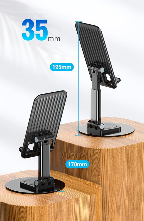 Cellphone Stand Holder 360° Rotation Phone Stand Foldable Scalable Office Desk Adjustable Portable for Travel White...