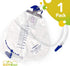 BodyHealt Foley Catheter Bag - Urinary Drainage Bag with Anti-Reflux Chamber - Urine Bag with 2000 mL Volume, 48" Drainage Tube - Catheter Bags fo...