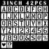 42Pcs Letter Stencils 3 inch, Symbol Numbers Craft Stencils, Reusable Alphabet Templates Interlocking Stencil Kit for Painting on Wood, Wall, Fabr...