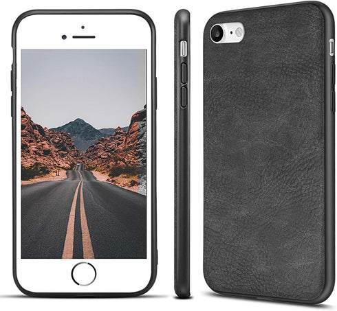 SALAWAT for iPhone SE 2020 Case, iPhone 7 Case, Slim PU Leather iPhone 8 Case Shockproof Phone Case Cover Lightweight Soft TPU Bumper Hard PC Hybr...