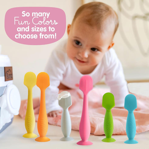 Bumco Baby Bum Brush + Mini Diaper Cream Spatula with Case - BPA-Free Butt Spatula Baby, Soft Diaper Spatula, Baby Diaper Cream Applicator, Mom-In...