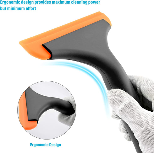 Gomake Small Silicone Squeegee Window Shower Squeegee,Auto Water Blade Squeegee for Shower Glass Door,Car Windshield, Window, Mirror, Bathroom,Cou...