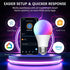 Light Bulbs with Matter, Smart Light Bulbs, WiFi Led Light Bulb Works with Alexa/Google Home/Apple Home/SmartThings, Hub Required, Smart Bulb, Col...