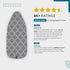 Encasa XO Ironing Board Cover and Pad 54"x15" - Thick 3mm Felt Padding, Drawstring Tightening & Lock, Easy Fit, Scorch & Stain Resistant, Fits Sta...