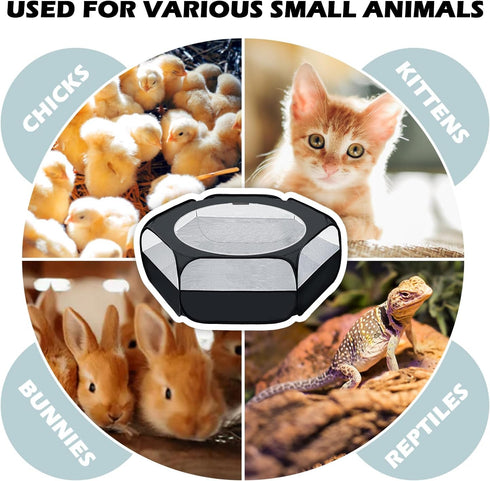 UWE Small Animal Playpen, Chicken Brooder Box with Cover Top, Portable Outdoor Exercise Pet Cage Tent, Waterproof Breathable Pet playpen Indoor fo...