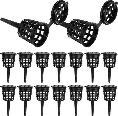 Yardwe 50pcs Bonsai Fertilizer Baskets, Fertilizer Mesh Baskets Garden Nursery Pots with Lid Planting Nutrition Cups for Succulent, Orchid, Bonsai...