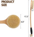OWIIZI Round Head Back Scrub Brush for Body Shower, Wooden Long Handle Bristles Tub Soaping Bath Brushes, Skin Exfoliator Scrubber Brush for Men W...