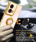 Dretal for Motorola Moto Edge 5G 2024 Case, 360° Rotatable Ring Holder Magnetic Kickstand,Plated Gold Edge Slim Soft TPU Protective Cover for Moto...