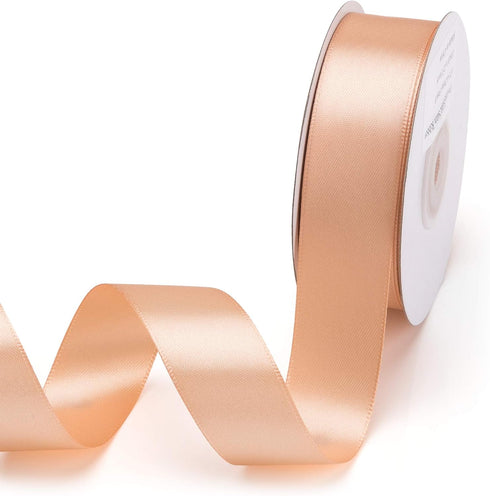 IHKFILAN Double Face Satin Ribbon 1Inchx25Yards Double Sided Solid Polyester Ribbon for Gift Wrapping Party Hair Braids Bow Baby Shower Decoration...
