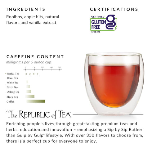 The Republic of Tea Caramel Apple Red Tea, 36-Count, Packaging may vary...