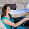Anti-Glare Anti-Dazzle Vehicle Visor Sunshade Extender Sun Blocker for Cars, Vans and Trucks (Silver)...