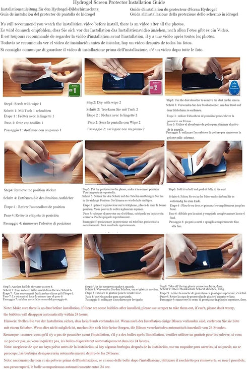 2pcs High Sensitive Hydrogel film for Samsung Galaxy A54 5G 6.4" Transparent Soft TPU Screen Protector Self-Healing, Ultra-Thin, Explosion-Proof, ...